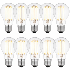 10 x E27 LED Dimmable Filament 6W Lamp/Bulb (40W Equivalent) contemporary ceiling fixture
