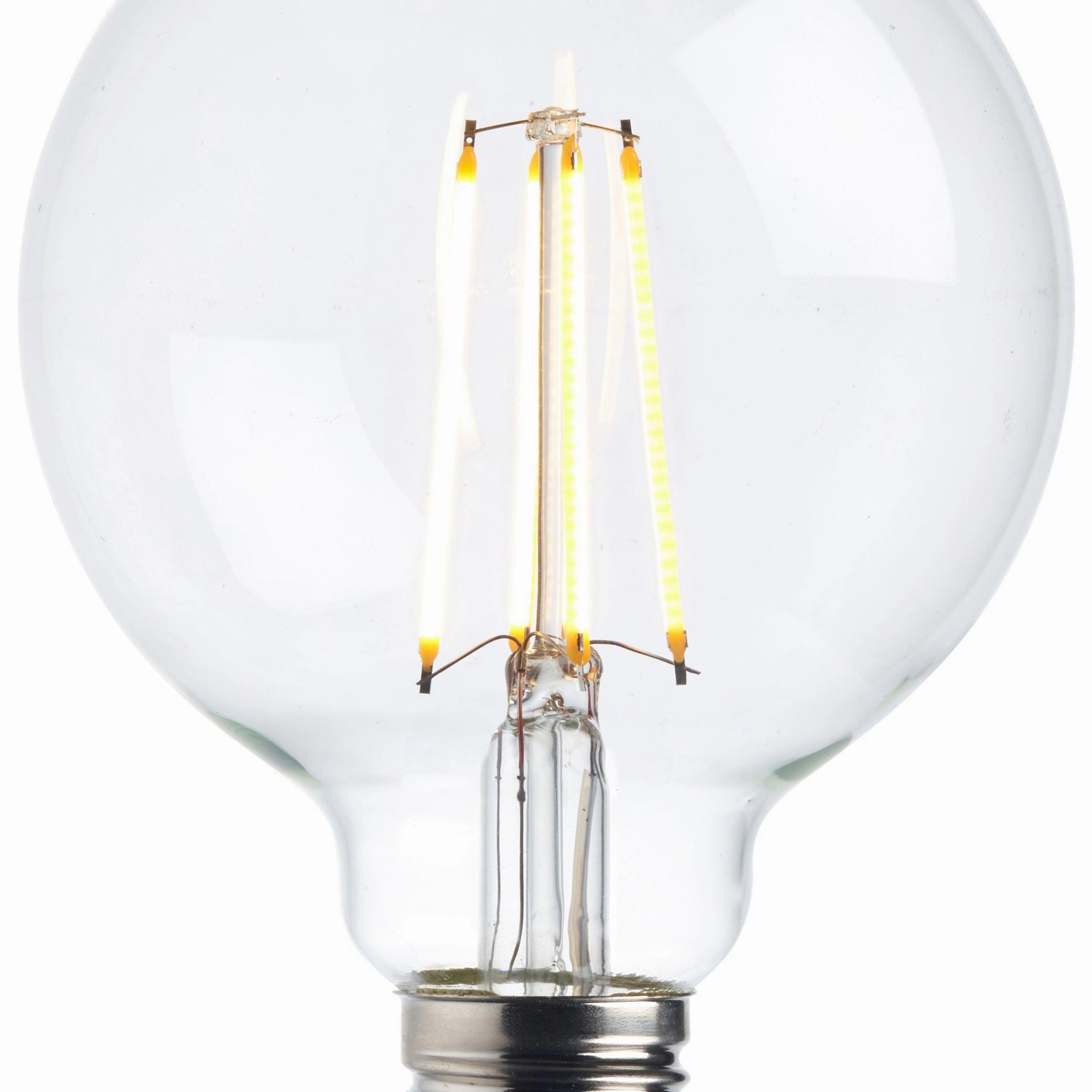 12 x E27 Warm White LED Filament Globe Light Bulb Dimmable 7W