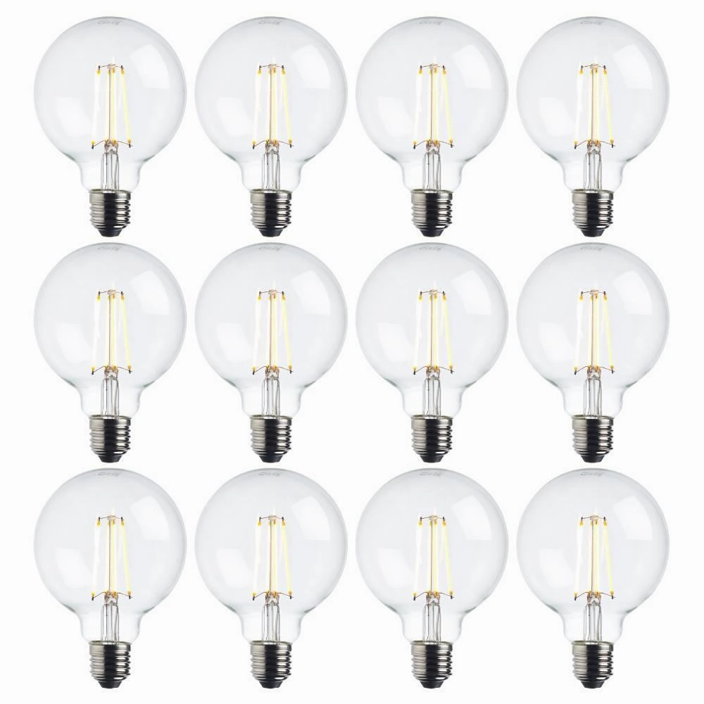 12 x E27 Warm White LED Filament Globe Light Bulb Dimmable 7W contemporary ceiling fixture