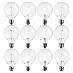 12 x E27 Warm White LED Filament Globe Light Bulb Dimmable 7W contemporary ceiling fixture