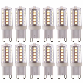 12 X G9 LED SMD Dimmable Light Bulb 3.7W Warm White contemporary ceiling fixture