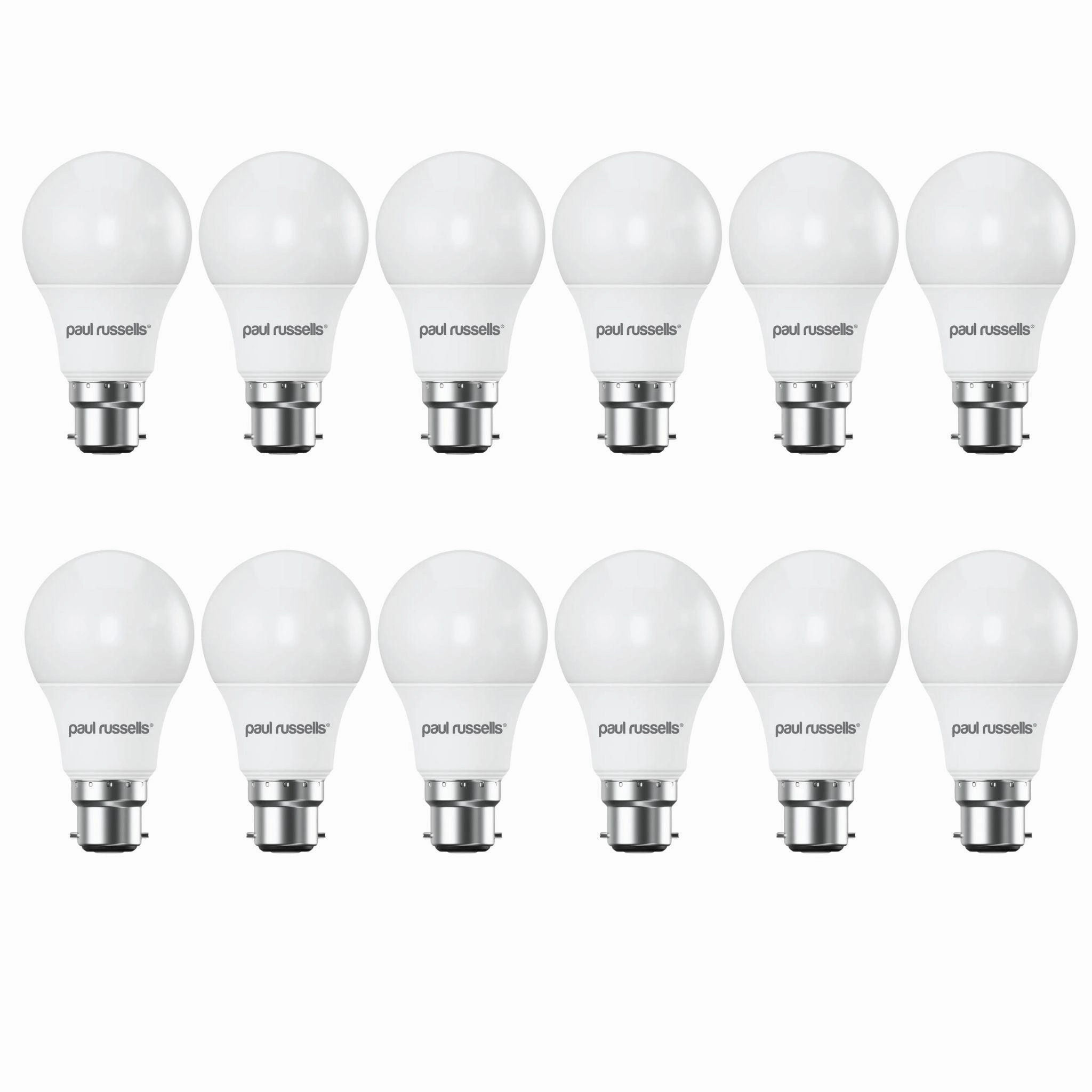 12 X LED Dimmable B22 8.5W (60W) Warm White GLS Bayonet Cap Light Bulbs contemporary ceiling fixture