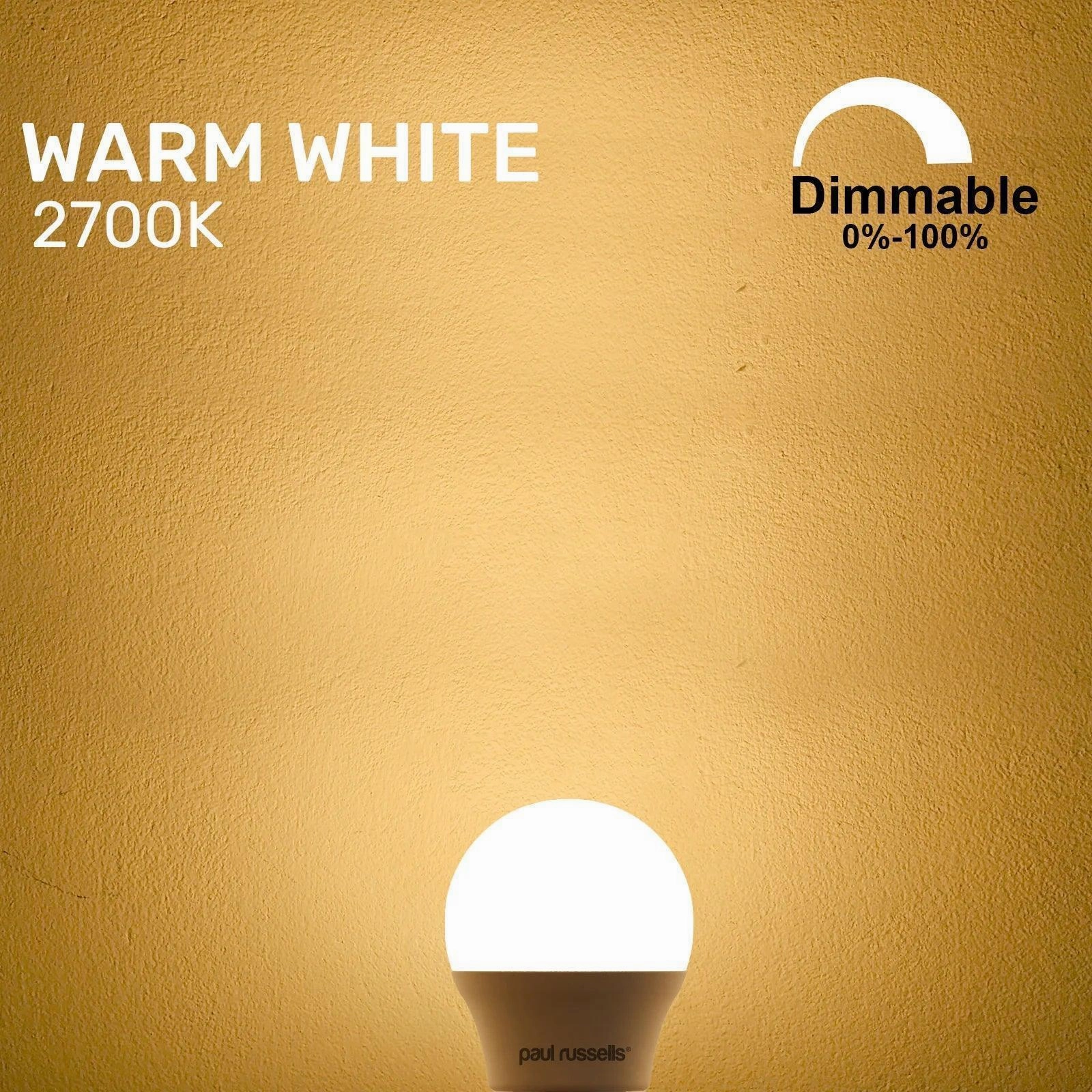 12 X LED Dimmable Golf B22 5.5W (40W) Warm White Bayonet Cap Light Bulbs