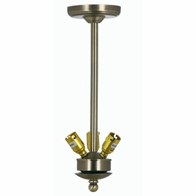 14 Inch Drop Suspension Antique Brass 3 Light Fitting soft glow ceiling light