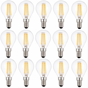 15 x E14 LED Filament Lamp/Bulb Dimmable 4W (40W Equivalent) contemporary ceiling fixture