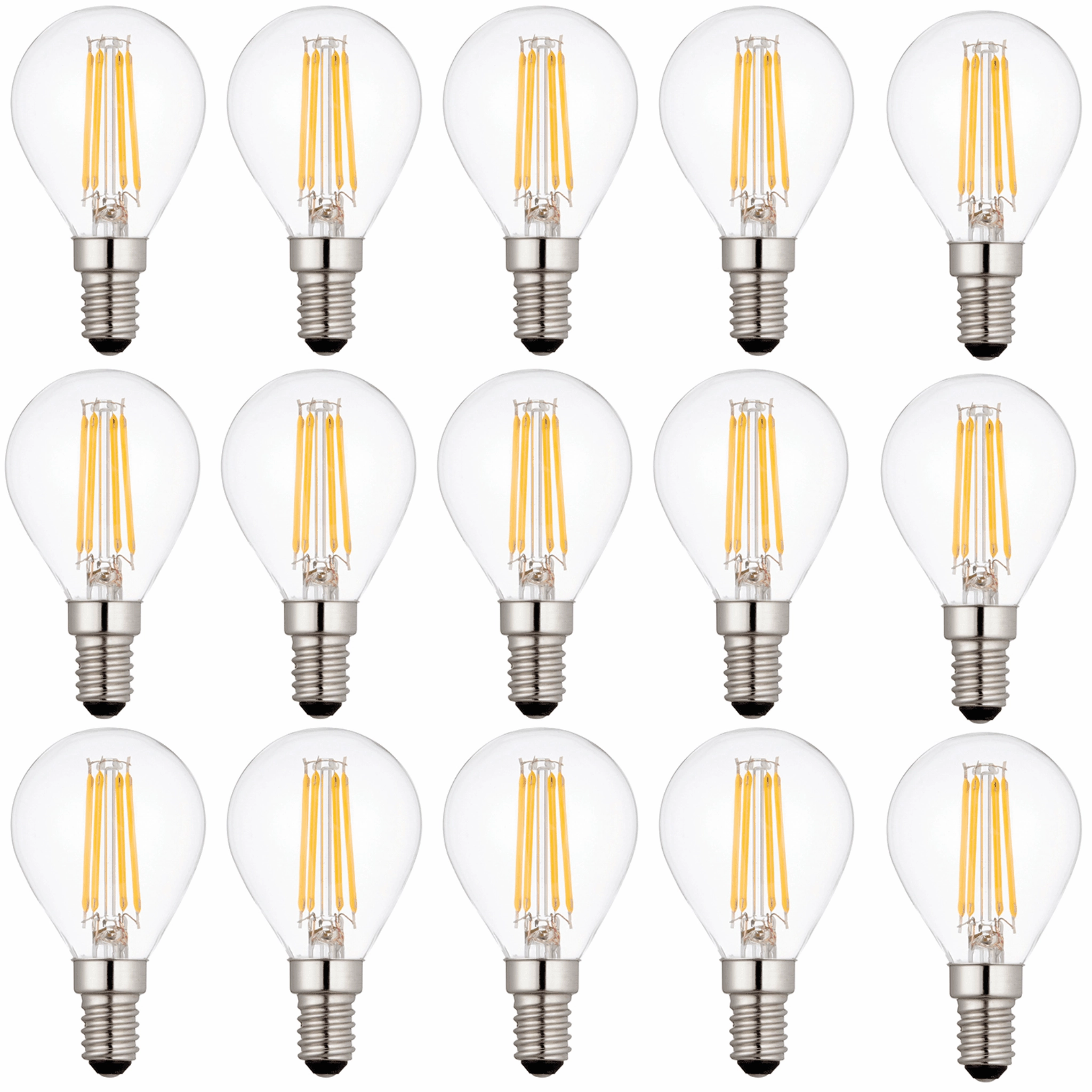 15 x E14 LED Filament Lamp/Bulb Dimmable 4W (40W Equivalent) contemporary ceiling fixture