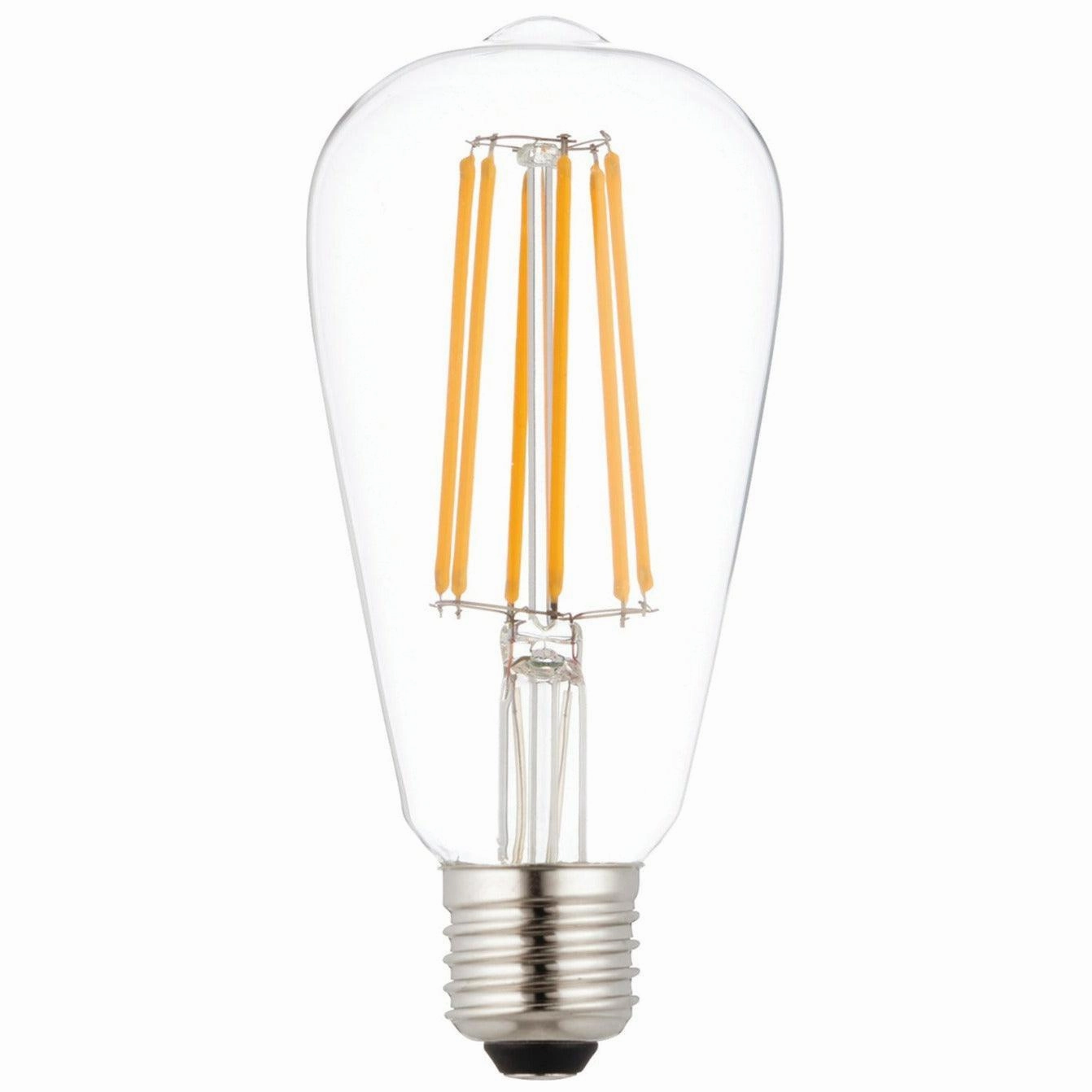 15 X E27 LED 6w Filament Clear Pear Shaped Dimmable Light Bulb