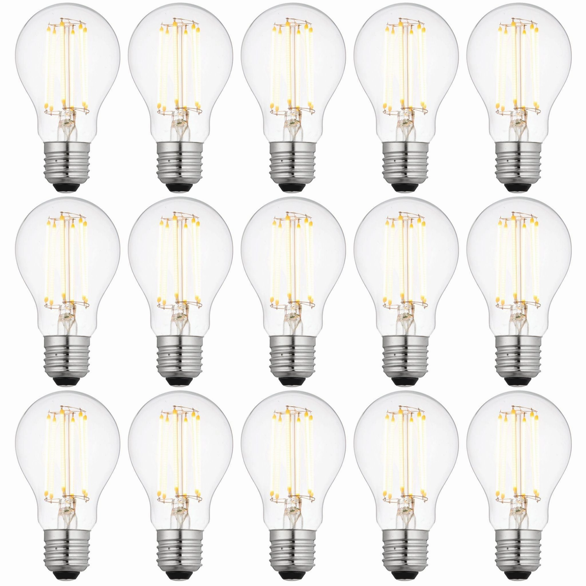 15 x E27 LED Dimmable Filament 6W Lamp/Bulb (40W Equivalent) contemporary ceiling fixture