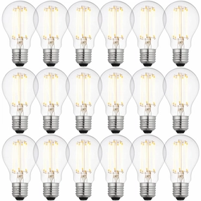 18 x E27 LED Dimmable Filament 6W Lamp/Bulb (40W Equivalent) contemporary ceiling fixture