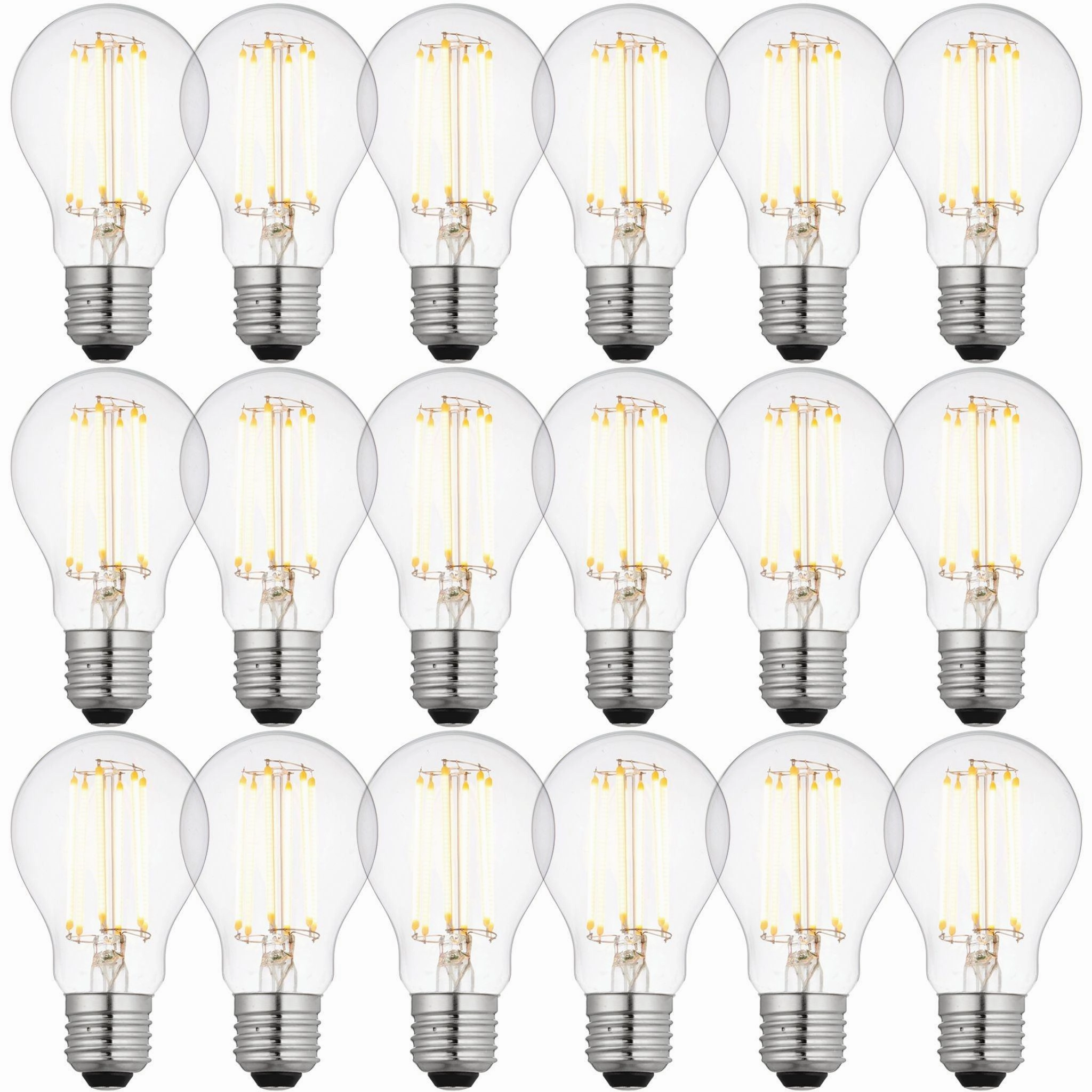 18 x E27 LED Dimmable Filament 6W Lamp/Bulb (40W Equivalent) contemporary ceiling fixture