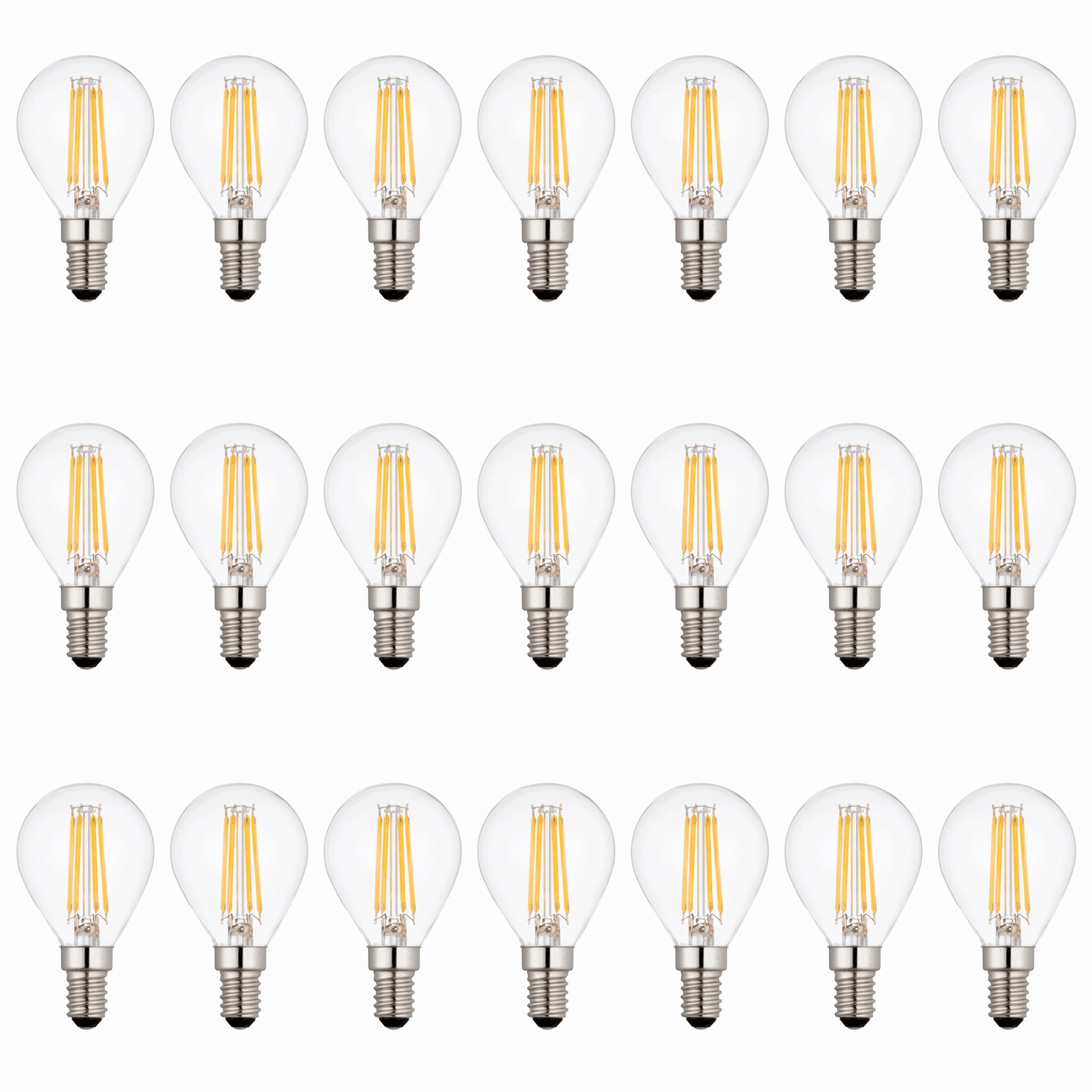 21 x E14 LED Filament Lamp/Bulb Dimmable 4W (40W Equivalent) contemporary ceiling fixture