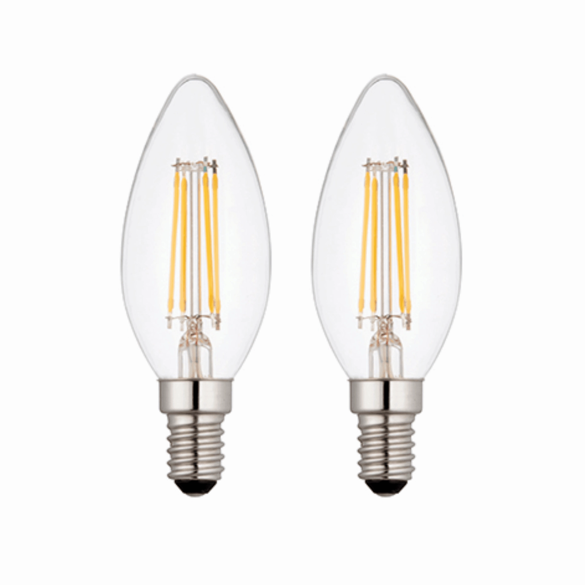 2 X E14 LED Dimmable Candle Filament Bulbs 4W (25W Equivalent) contemporary ceiling fixture