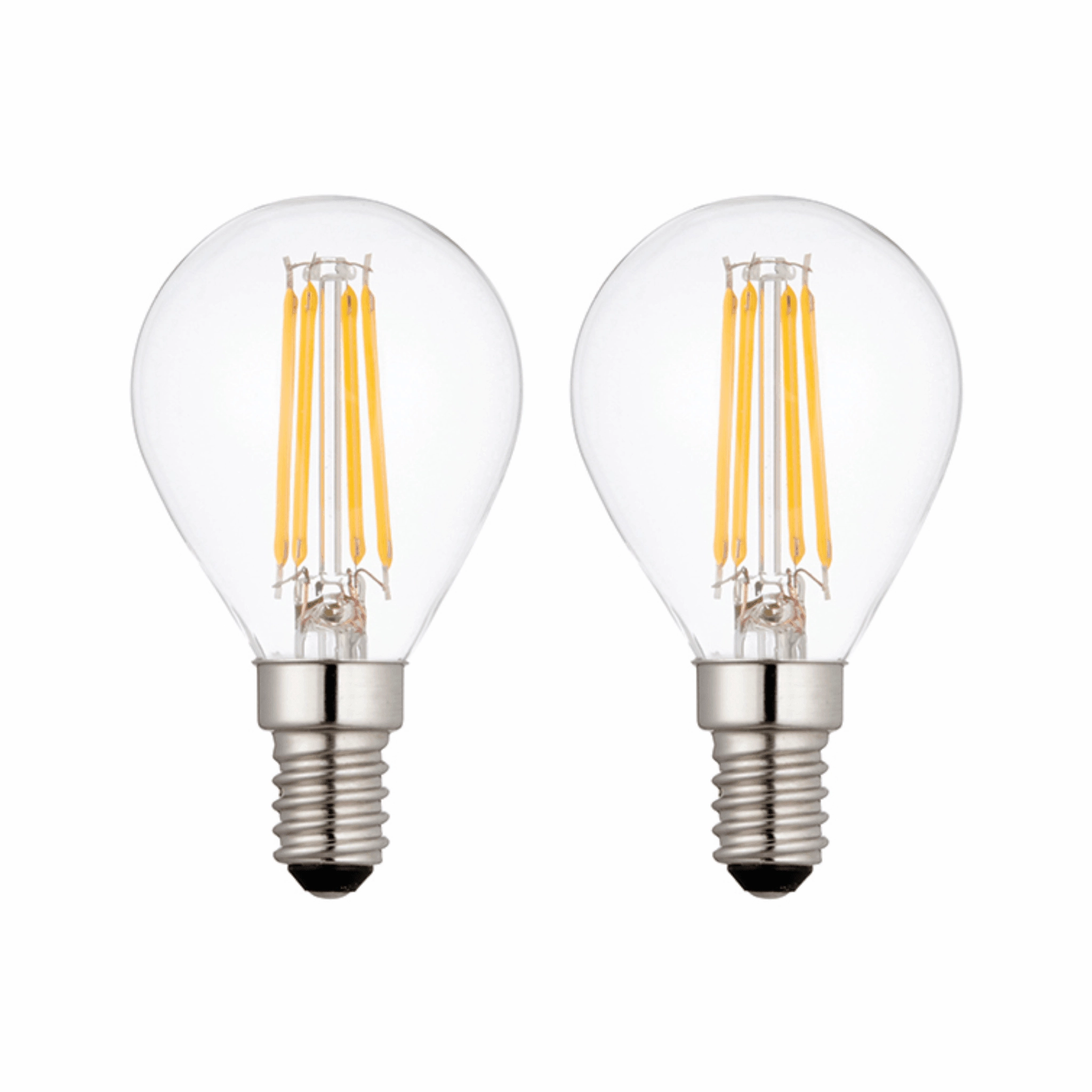 2 x E14 LED Filament Bulbs Dimmable 4W (40W Equivalent) contemporary ceiling fixture