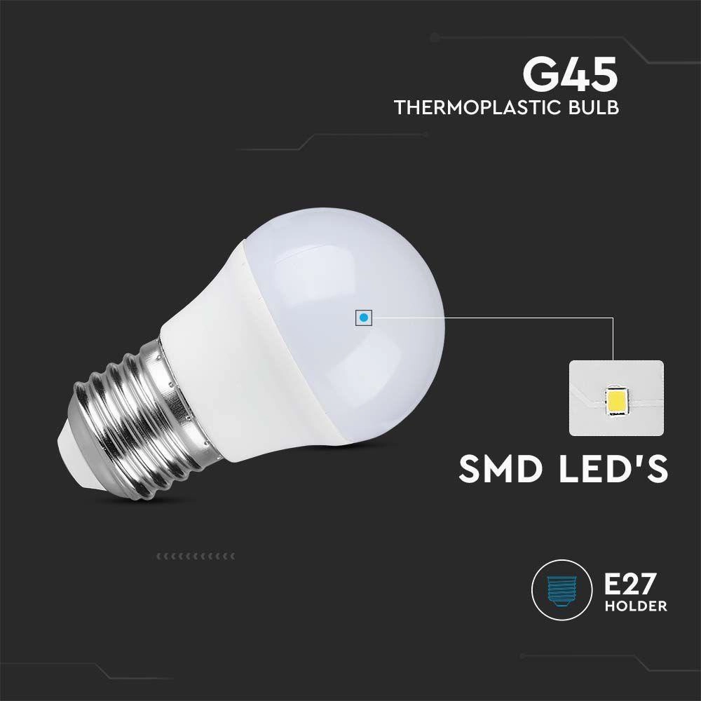 2 x  E27 LED 4.5W Non-Dimmable Lamp/Bulb (40W Equivalent)