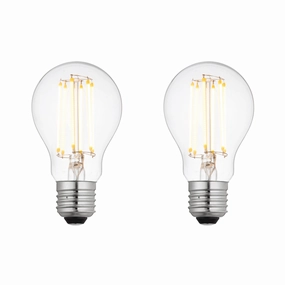2 x E27 LED Dimmable Filament 6W Bulbs (40W Equivalent) contemporary ceiling fixture