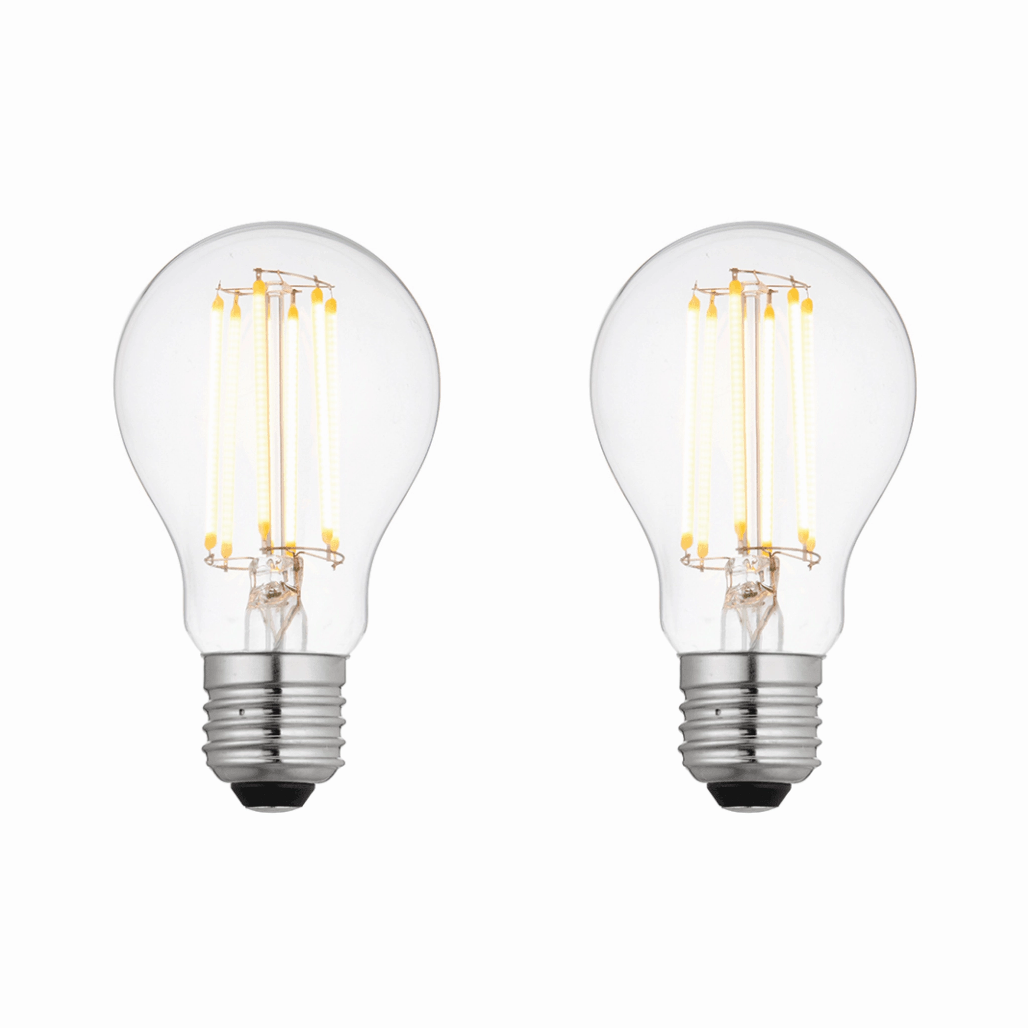 2 x E27 LED Dimmable Filament 6W Bulbs (40W Equivalent) contemporary ceiling fixture