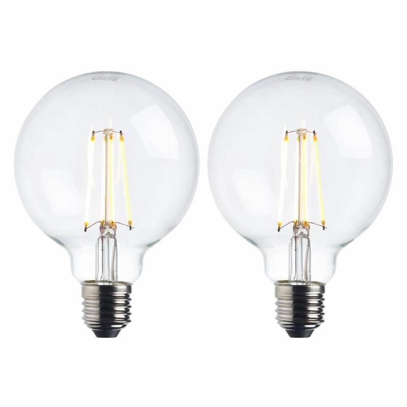 2 X E27 Warm White LED Filament Globe Light Bulb Dimmable 7W contemporary ceiling fixture