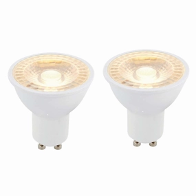2 X GU10 LED 6W 38 Degree Warm White Bulb contemporary ceiling fixture