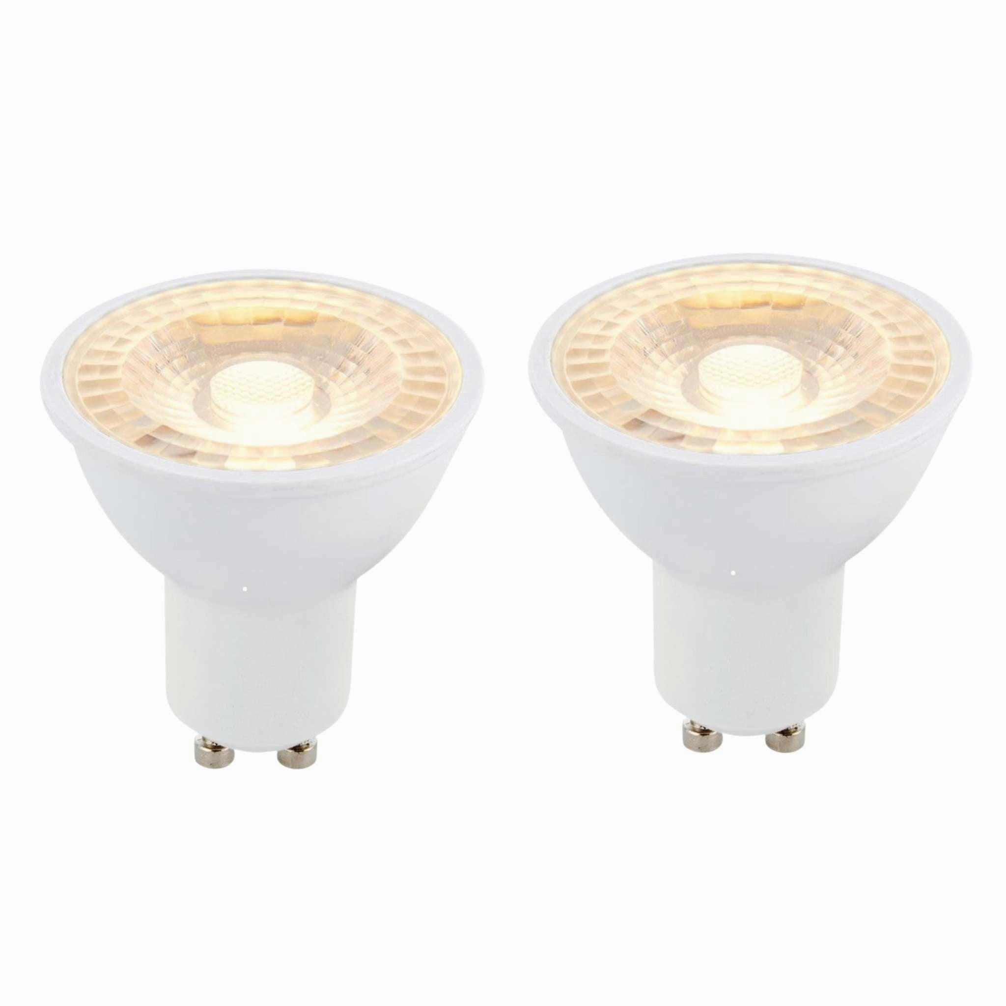 2 X GU10 LED 6W 38 Degree Warm White Bulb contemporary ceiling fixture