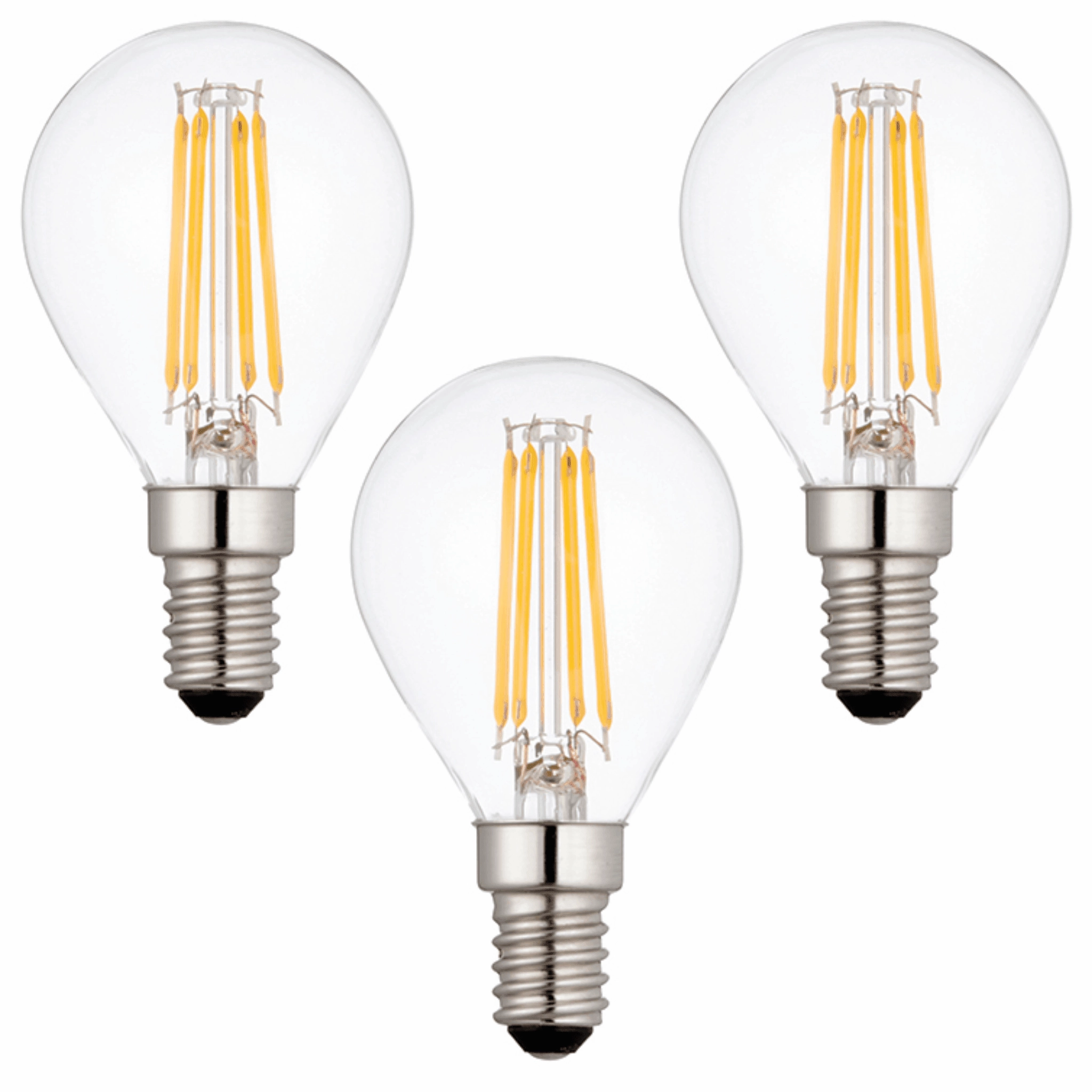 3 x E14 LED Filament Bulbs Dimmable 4W (40W Equivalent) contemporary ceiling fixture