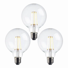 3 X E27 Warm White LED Filament Globe Light Bulb Dimmable 7W contemporary ceiling fixture
