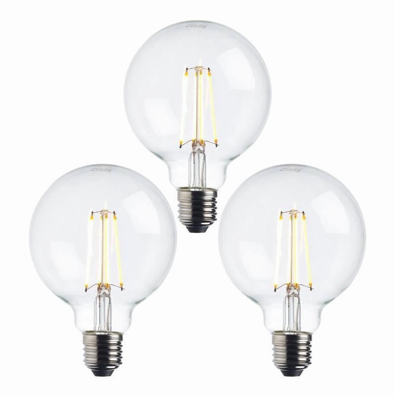 3 X E27 Warm White LED Filament Globe Light Bulb Dimmable 7W contemporary ceiling fixture