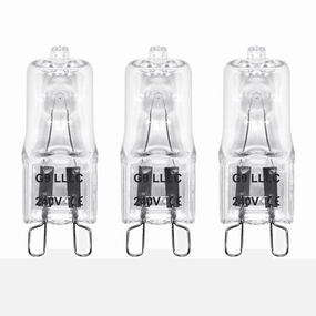 3 x G9 Dimmable 28W Warm White Halogen (40W Equivalent) contemporary ceiling fixture