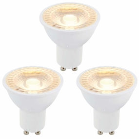 3 X GU10 LED 6W 38 Degree Warm White Bulb contemporary ceiling fixture