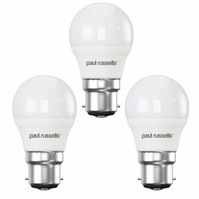 3 X LED Dimmable Golf B22 5.5W (40W) Warm White Bayonet Cap Light Bulbs contemporary ceiling fixture