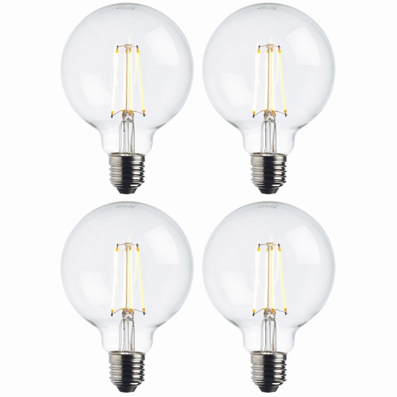 4 x E27 Warm White LED Filament Globe Light Bulb Dimmable 7W contemporary ceiling fixture