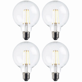 4 x E27 Warm White LED Filament Globe Light Bulb Dimmable 7W contemporary ceiling fixture