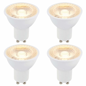 4 X GU10 LED 6W 38 Degree Warm White Bulb contemporary ceiling fixture