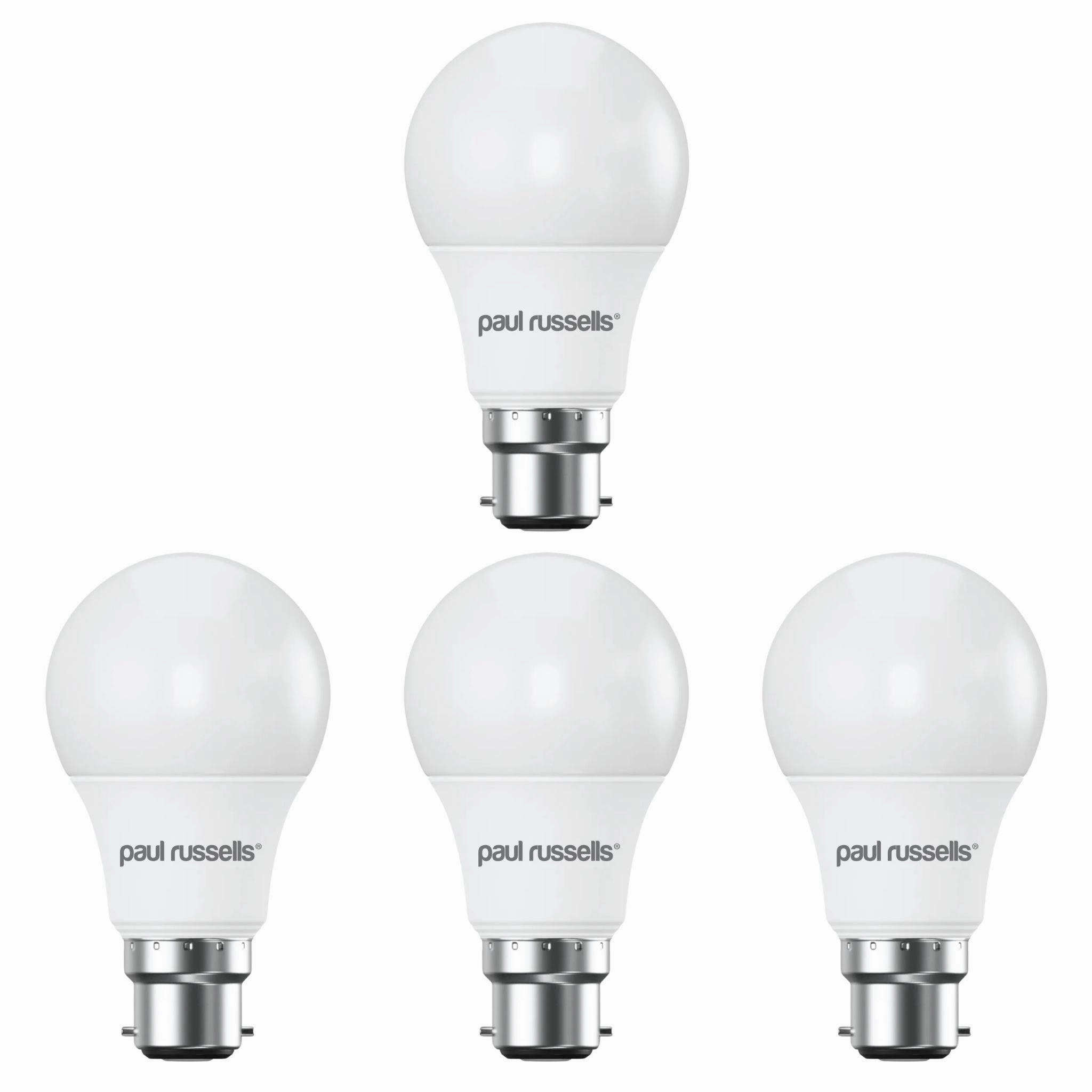 4 X LED Dimmable B22 8.5W (60W) Warm White GLS Bayonet Cap Light Bulbs contemporary ceiling fixture