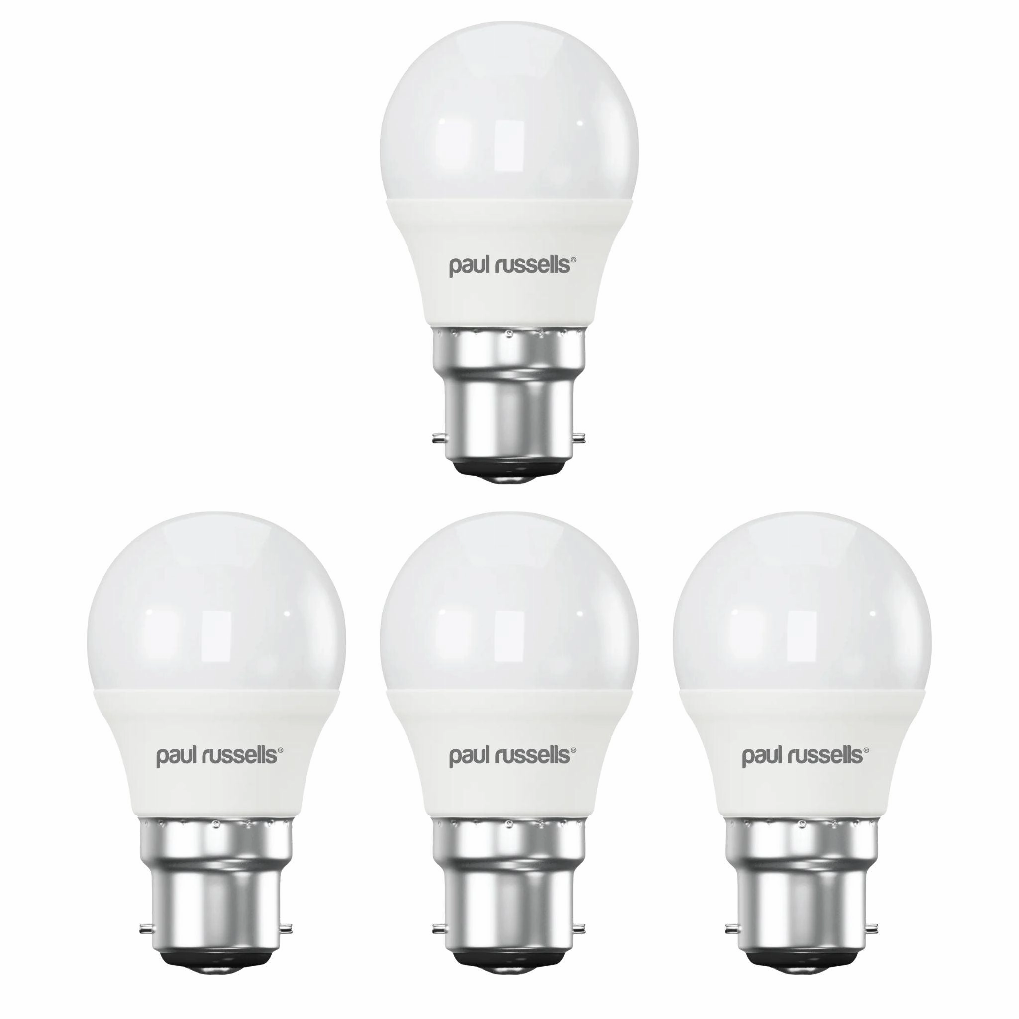 4 X LED Dimmable Golf B22 5.5W (40W) Warm White Bayonet Cap Light Bulbs contemporary ceiling fixture