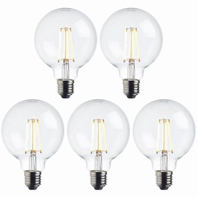 5 x E27 Warm White LED Filament Globe Light Bulb Dimmable 7W contemporary ceiling fixture