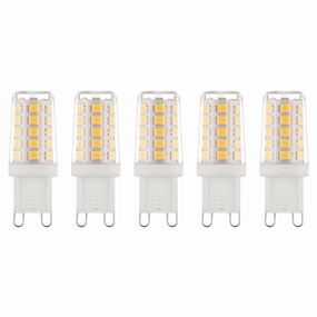 5 x G9 LED Non-Dimmable Light Bulb 2.3W Warm White contemporary ceiling fixture