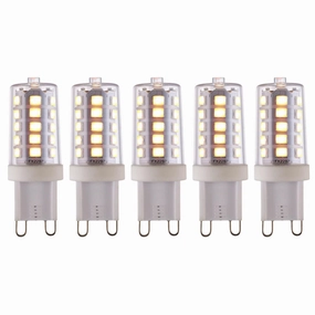 5 X G9 LED SMD Dimmable Light Bulb 3.7W Warm White contemporary ceiling fixture