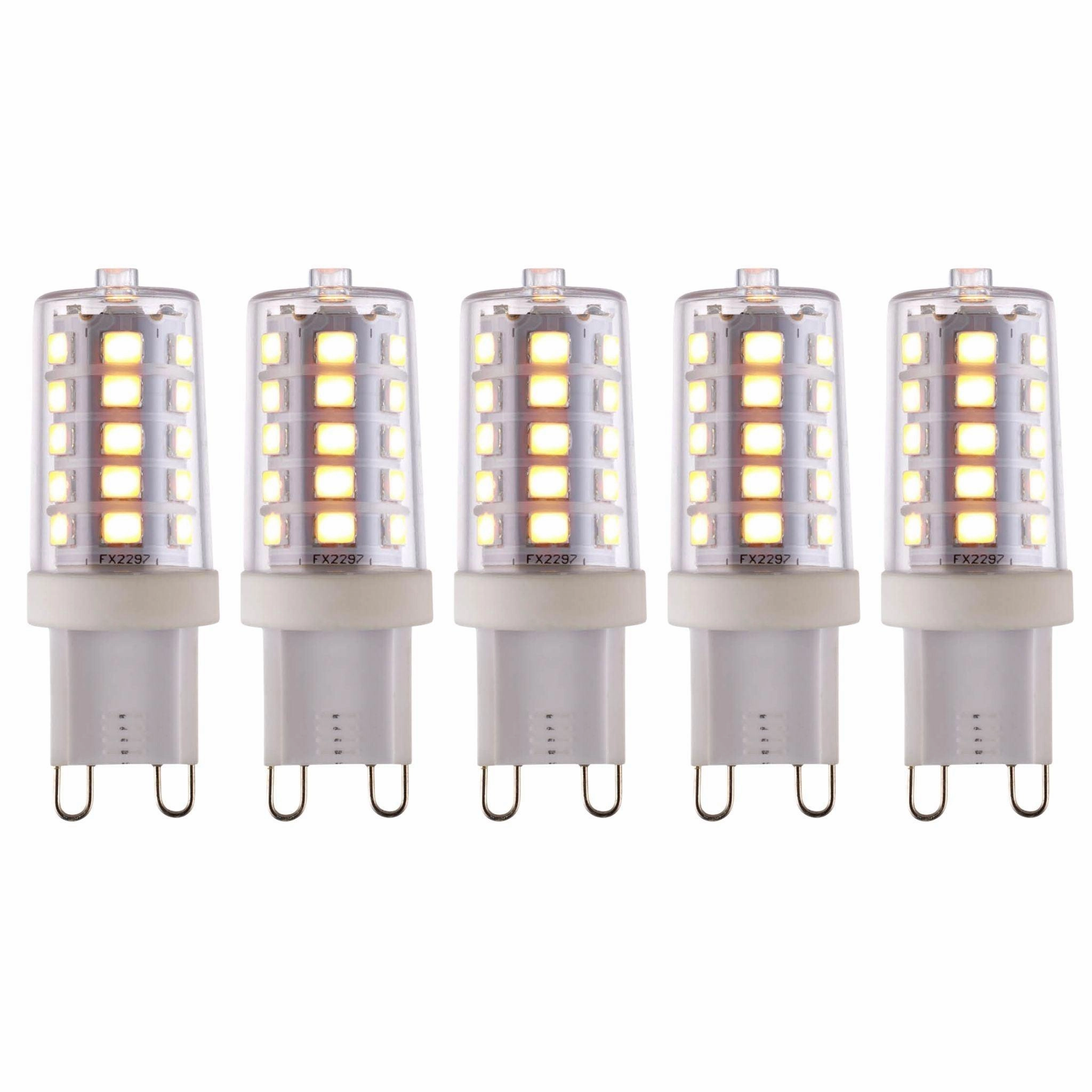 5 X G9 LED SMD Dimmable Light Bulb 3.7W Warm White contemporary ceiling fixture