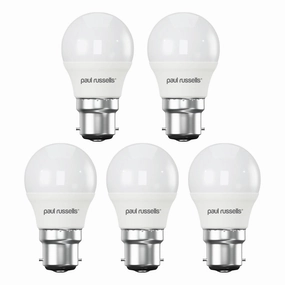 5 X LED Dimmable Golf B22 5.5W (40W) Warm White Bayonet Cap Light Bulbs contemporary ceiling fixture