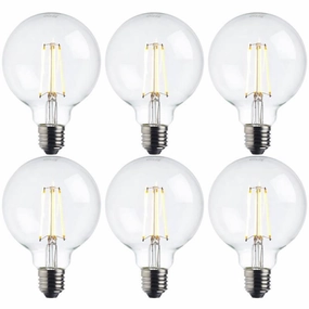 6 x E27 Warm White LED Filament Globe Light Bulb Dimmable 7W contemporary ceiling fixture