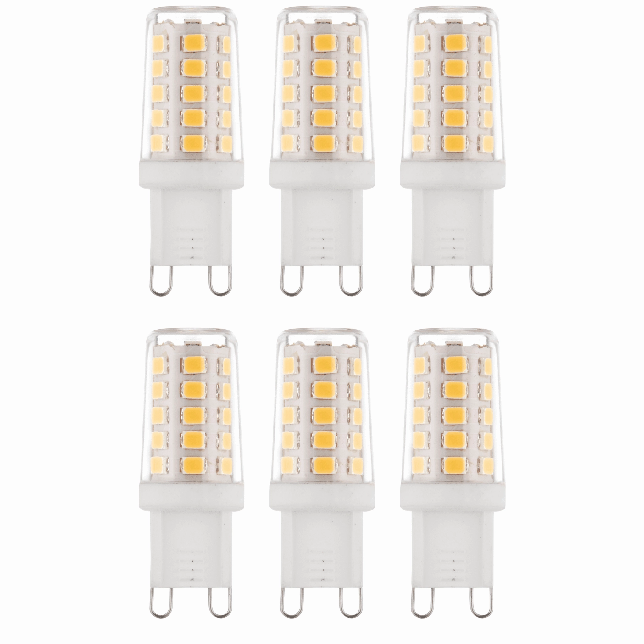 6 x G9 LED Non-Dimmable Light Bulb 2.3W Warm White contemporary ceiling fixture