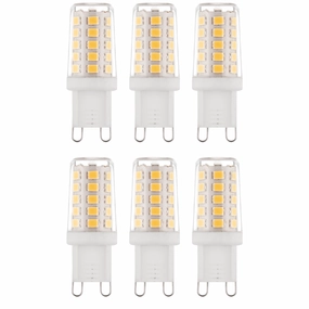 6 x G9 LED Non-Dimmable Light Bulb 2.3W Warm White contemporary ceiling fixture