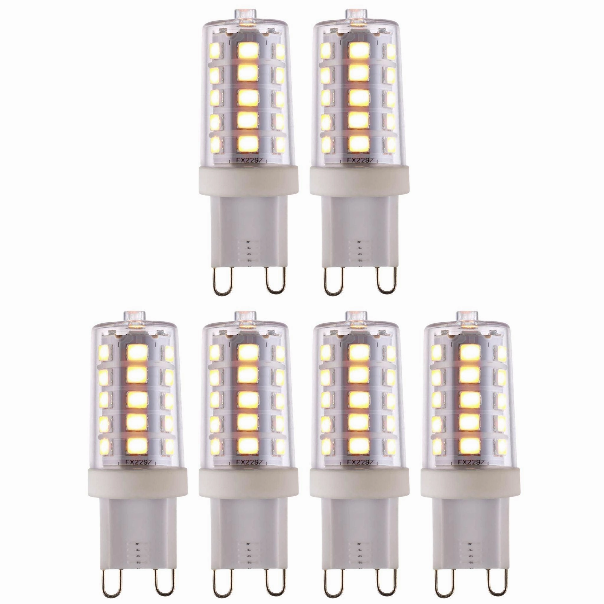 6 X G9 LED SMD Dimmable Light Bulb 3.7W Warm White contemporary ceiling fixture