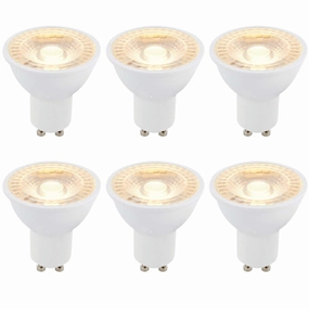 6 X GU10 LED 6W 38 Degree Warm White Bulb contemporary ceiling fixture