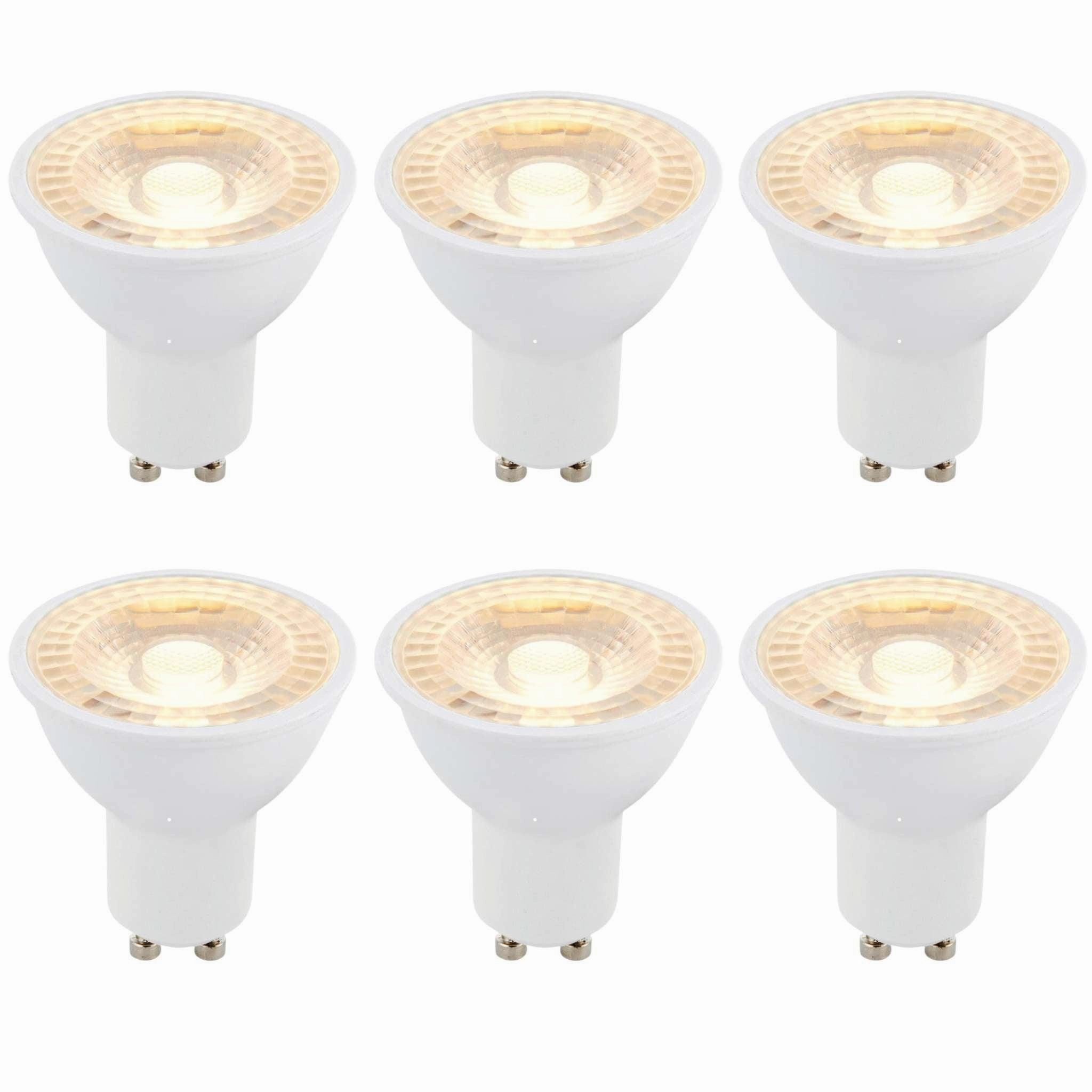 6 X GU10 LED 6W 38 Degree Warm White Bulb contemporary ceiling fixture