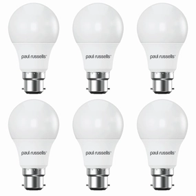 6 X LED Dimmable B22 8.5W (60W) Warm White GLS Bayonet Cap Light Bulbs contemporary ceiling fixture