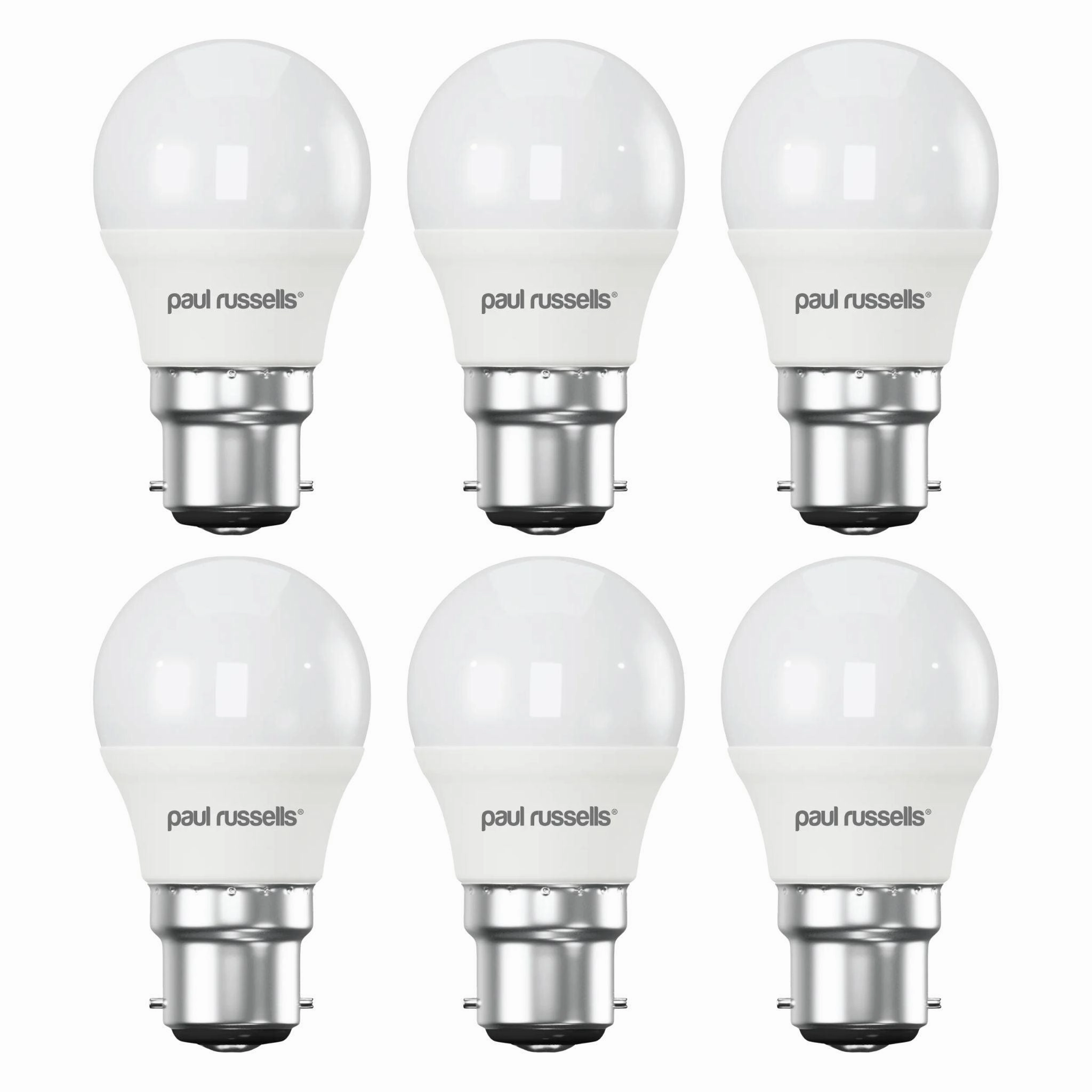 6 X LED Dimmable Golf B22 5.5W (40W) Warm White Bayonet Cap Light Bulbs contemporary ceiling fixture