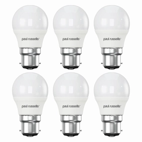 6 X LED Dimmable Golf B22 5.5W (40W) Warm White Bayonet Cap Light Bulbs contemporary ceiling fixture