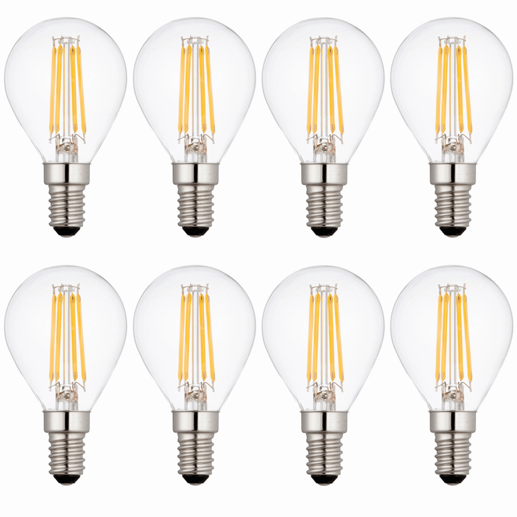 8 x E14 LED Filament Bulbs Dimmable 4W (40W Equivalent) contemporary ceiling fixture