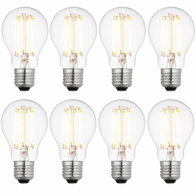 8 x E27 LED Dimmable Filament 6W Bulbs (40W Equivalent) contemporary ceiling fixture